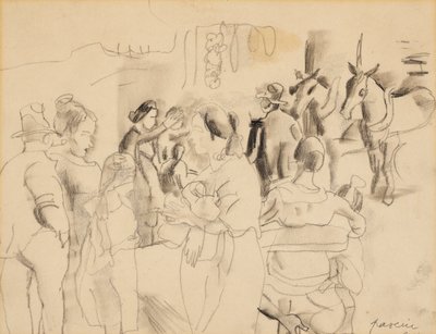 Gatescene, New York av Jules Pascin