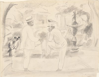 To menn i parken av Jules Pascin