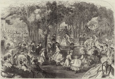 Barneball på pre-katalansk (gravering) av Jules Pelcoq