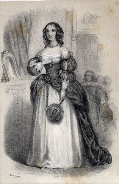 Portrett av Anne Marie de Gonzague de Cleves, prinsesse Palatine av Jules and Raunheim Hermann David