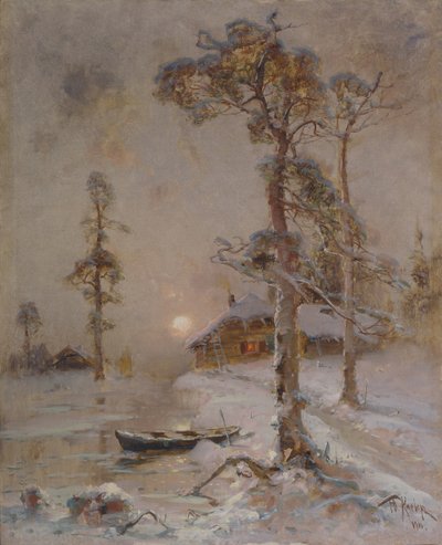 Vintersolnedgang, 1900 av Juli Julievich Klever