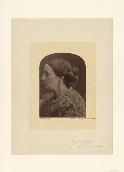 Ærede fru Gordon / Caroline Emilia Mary Hershel av Julia Margaret Cameron