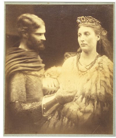 Lancelot og Guinevere, ca. 1873 (sølv gelatintrykk) av Julia Margaret Cameron