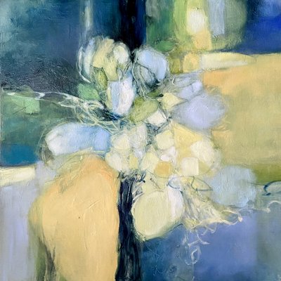 Rolig, blomsterinspirert abstrakt motiv av Julia Purinton