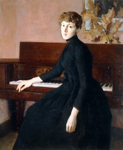 Ved pianoet, av Julian Alden Weir