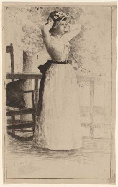 Portrett av frøken Hoe av Julian Alden Weir