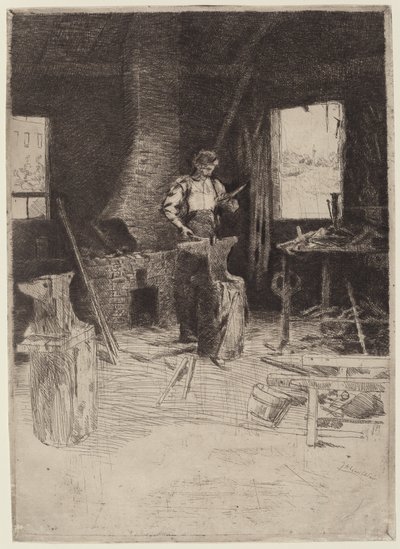Smedbutikken av Julian Alden Weir