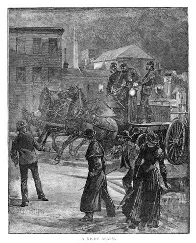 En nattalarm, 1886. av Julian Ashton