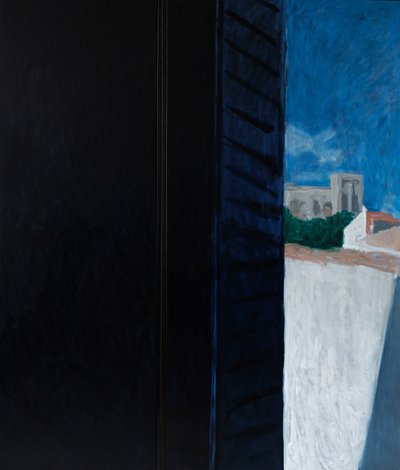Hotel-Avignon (akryl og olje på lerret) av Julie Held