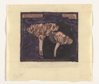 sopp oktober (tittel på objekt) av Julie de Graag (signed by artist)