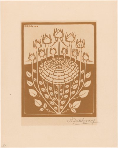 rosebusk av Julie de Graag (signed by artist)