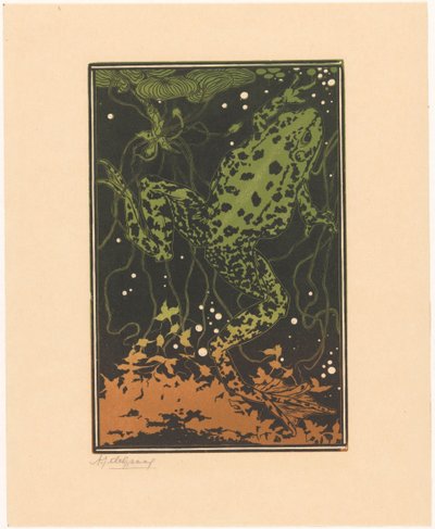 Svømmende frosk av Julie de Graag (signed by artist)