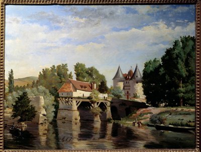 Ruinene av Vernon Bridge. Maleri av Julien Devos (1846 - 1925) av Julien Devos