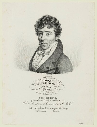 Cherubini, (Louis, Charles, Zénobi, Salvador, Marie) av Julien Leopold Boilly