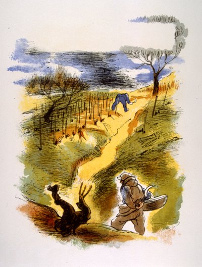 Humoristisk vinillustrasjon 1946. Illustrasjon av Julien Pavil av Julien Pavil