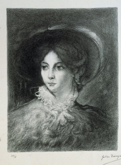 Portrett av George Sand. av Julien Tinayre
