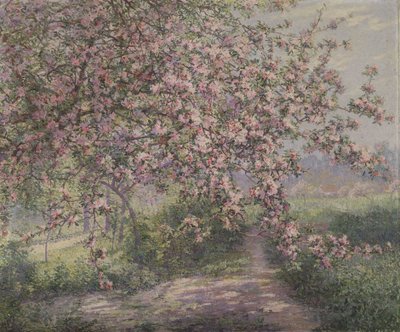 Et blomstrende epletre (olje på lerret) av Juliette Wytsman
