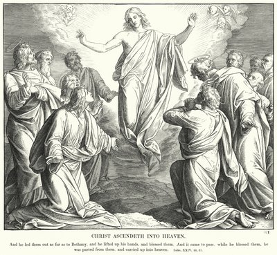 Kristus stiger opp til himmelen (gravering) av Julius (after) Schnorr von Carolsfeld