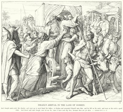 Israels ankomst til landet Gosen (gravering) av Julius (after) Schnorr von Carolsfeld
