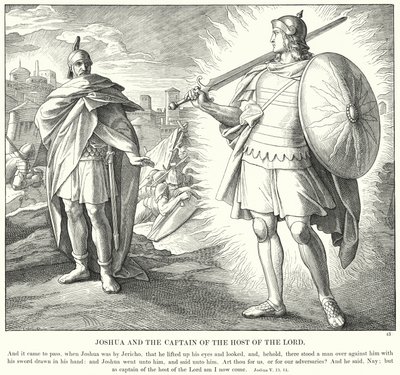 Josva og kapteinen for Herrens hær (gravering) av Julius (after) Schnorr von Carolsfeld