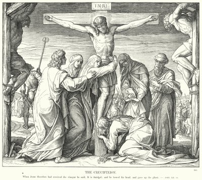 Korsfestelsen (gravering) av Julius (after) Schnorr von Carolsfeld