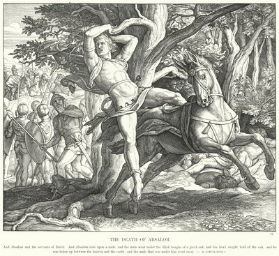 Absaloms død (gravering) av Julius (after) Schnorr von Carolsfeld
