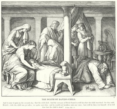 Davids barns død (gravering) av Julius (after) Schnorr von Carolsfeld