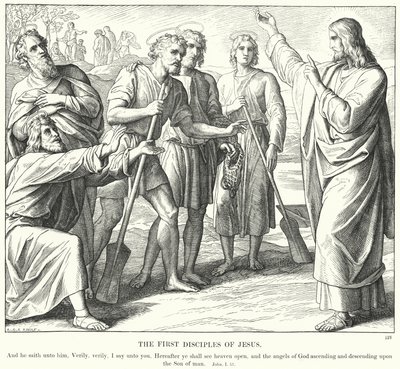 Jesu første disipler (gravering) av Julius (after) Schnorr von Carolsfeld