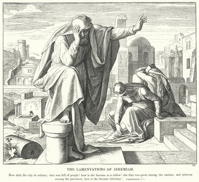 The Lamentations of Jeremia (gravering) av Julius (after) Schnorr von Carolsfeld