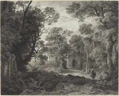 Et Woodland Chapel om kvelden av Julius Albert Elsasser