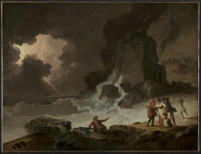 En storm bak Isle of Wight av Julius Caesar Ibbetson