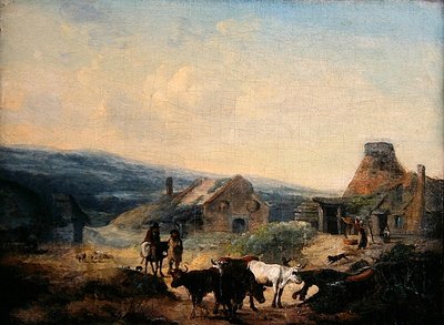 Romantisk landlig scene av Julius Caesar Ibbetson