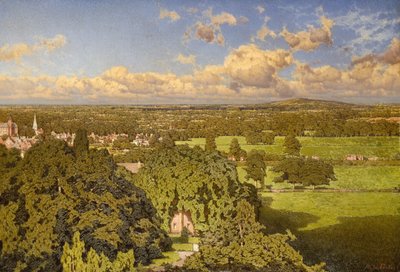 En utsikt fra Malvern (olje på lerret) av Julius Ehrke