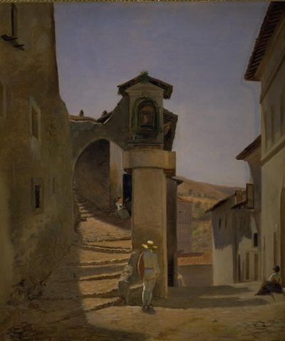 Gatescene i Subiaco, Italia av Julius Friedlænder