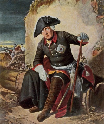 Fredrik den store etter slaget ved Kolin av Julius Friedrich Anton (after) Schrader