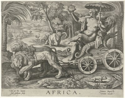 Afrika Afrika (tittel på objekt) De fire kontinentene (serietittel) av Julius Goltzius