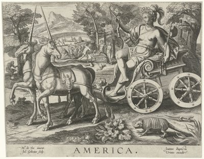 America America (tittel på objekt) De fire kontinentene (serietittel) av Julius Goltzius