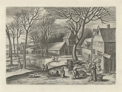 desember (tittel på objekt) De tolv månedene (serietittel) av Julius Goltzius