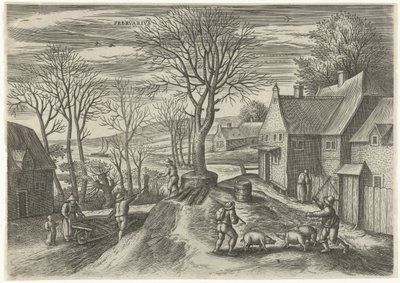 februar Febrvarivs (tittel på objekt) De tolv månedene (serietittel) av Julius Goltzius