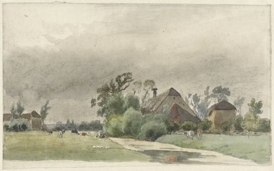 Seil fører til en gård av Julius Jacobus van de Sande Bakhuyzen