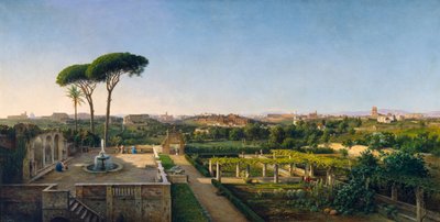 En utsikt over Roma fra Aventine, 1873 av Julius O. Montalant