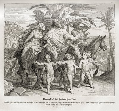 Abraham ser landet som er lovet ham, 1. Mosebok av Julius Schnorr von Carolsfeld