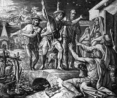 Tilbedelse av hyrdene av Julius Schnorr von Carolsfeld