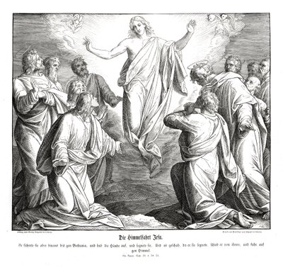 Kristi himmelfart, Lukasevangeliet av Julius Schnorr von Carolsfeld
