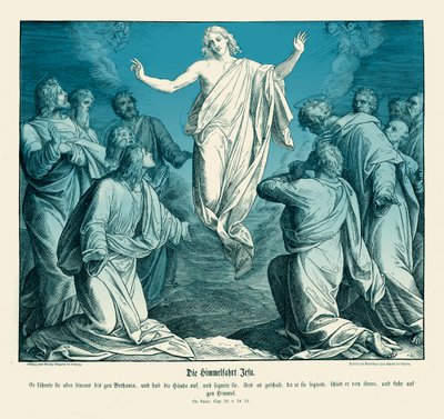 Ascension of Christ, Gospel of Luke av Julius Schnorr von Carolsfeld
