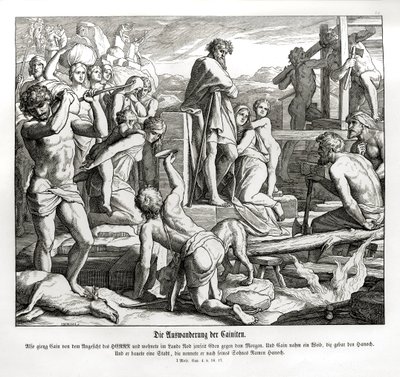 Kains liv i Nod etter hans eksil, 1. Mosebok av Julius Schnorr von Carolsfeld