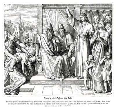Daniel skåner Susannas liv, Susanna og Daniel av Julius Schnorr von Carolsfeld
