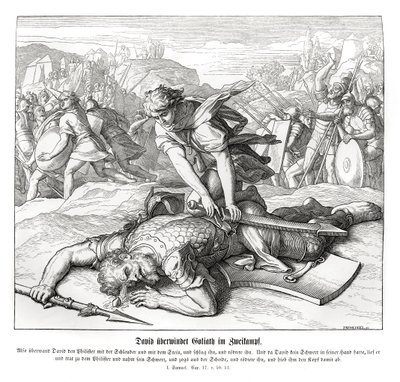 David beseirer Goliat av Julius Schnorr von Carolsfeld