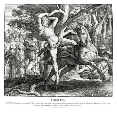 Absaloms død, 2. Samuel av Julius Schnorr von Carolsfeld