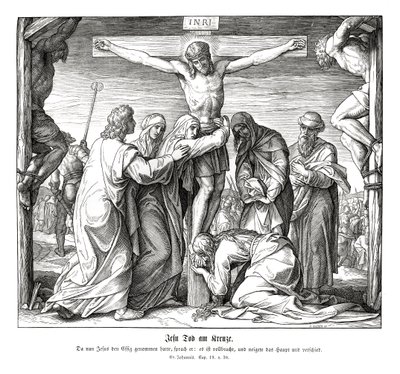 Jesu død på korset, Johannesevangeliet av Julius Schnorr von Carolsfeld